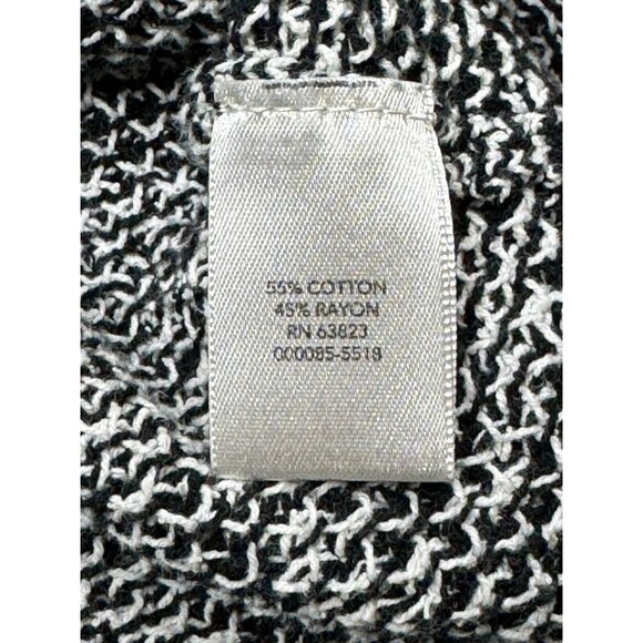 Christopher & Banks Womens Black White Tassel Pullover Sweater Short Sleeve XL - Picture 13 of 14